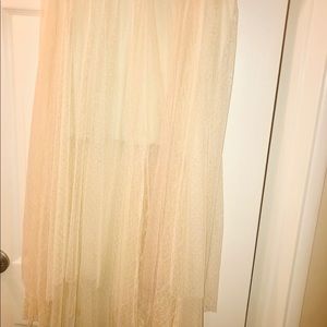 Free People Lace multi layer sheer lace skirt